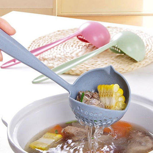 Hot Pot Dinnerware Porridge Soup Spoon With Filter Skimmer Kitchen