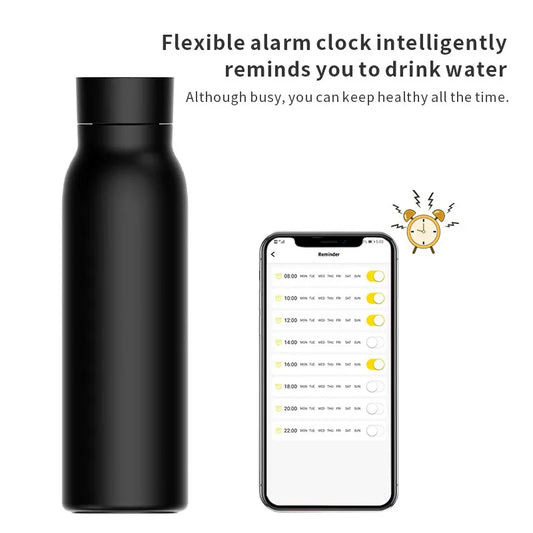 Tuya Smart Water Bottle,Led Display Temperature,Full-body Washable,Remind To Drink Water,316 Stainless Steel Thermos Bottle
